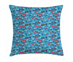 Colorful Wavy Ocean Pillow Cover