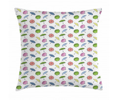 Cartoon Colorful Pillow Cover