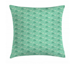Wet Weather in Green Pillow Cover