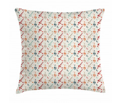 Vintage Rocket Design Pillow Cover