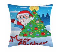 Tree Snowy Forest Pillow Cover