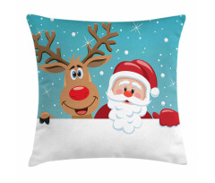 Rudolph Deer Greeting Pillow Cover