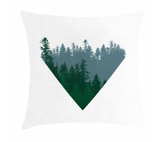 Coniferous Tree Design Pillow Cover