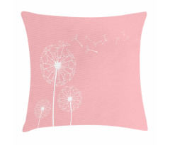 Sketch Style Flowers Pillow Cover
