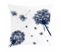 Flying Pollens Flower Pillow Cover