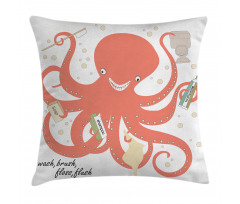 Octopus Holding Sap Pillow Cover