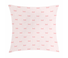 Vertical Stripes Bow Tie Pillow Cover