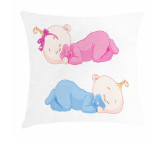 2 Charming Twins Asleep Pillow Cover