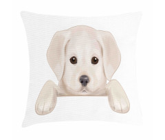 Puppy Hiding Paws Pillow Cover