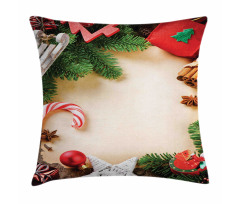 Cinnamon Candy Cane Pillow Cover