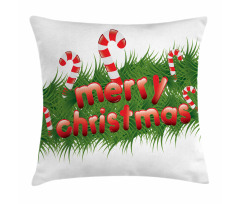 Candy Canes Garland Pillow Cover