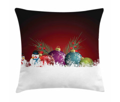 Snowman with Hat Pillow Cover