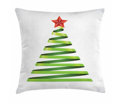 Ribbon Tree New Year Pillow Cover