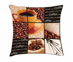 Hot Beverage Orange Cup Pillow Cover