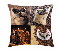 Rustic Collage of Grains Pillow Cover