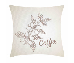 Sketch Style Coffee Pillow Cover