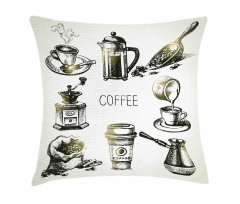 Brewing Equipment Doodle Pillow Cover
