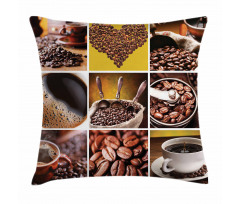 Coffee Photos Girds Pillow Cover