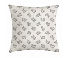 Doodle Exotic Plant Pillow Cover