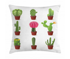 Plant Variety Cartoon Pillow Cover