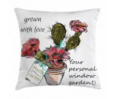 Tropical Window Garden Pillow Cover