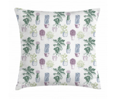 Native Mexican Plants Pillow Cover