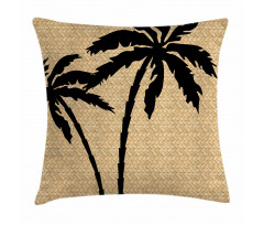 Palm Tree Silhouettes Pillow Cover