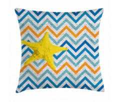 Angled Stripes Starfish Pillow Cover