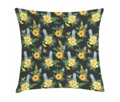 Tropic Flower Design Pillow Cover