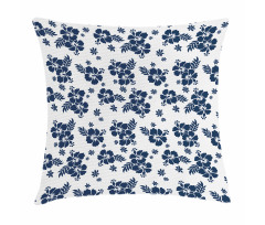 Monochrome Flower Art Pillow Cover
