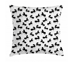 Monochrome Farm Animal Pillow Cover