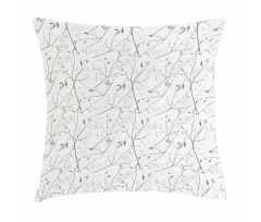 Rustic White Buds Pillow Cover