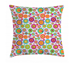Colorful Camomiles Pillow Cover