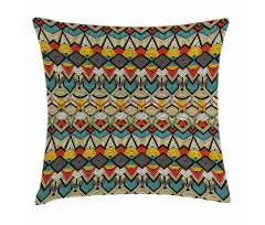 Folk Art Sharp Motifs Pillow Cover