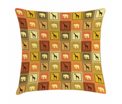 Savanna Animal Frames Pillow Cover
