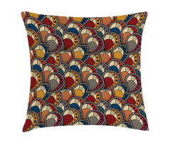 Abstract Paisley Motifs Pillow Cover
