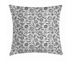 Floral Sketch Pillow Cover