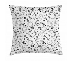 Time Mechanism Gears Pillow Cover