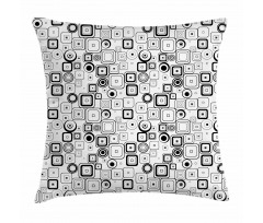 Squares Circles Pillow Cover