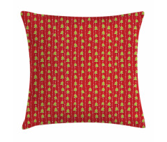 Green Tree on Stripes Pillow Cover