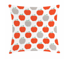 Doodle Style Fruit Pillow Cover