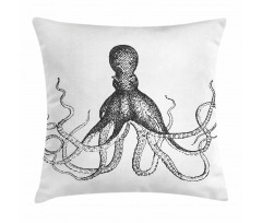 Aquatic Animal Sketch Pillow Cover