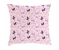 Colorful Different Cats Pillow Cover