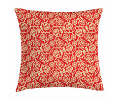 Chinese Blossoms and Curls Pillow Cover