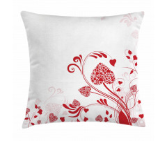 Garden of Romance Hearts Pillow Cover