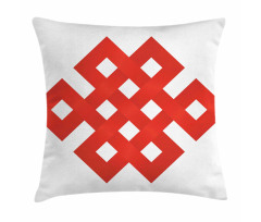 Tangled Lines with Squares Pillow Cover