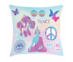 Psychedelic Eye Mandala Pillow Cover