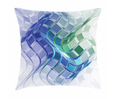 Abstract Wavy Squares Pillow Cover
