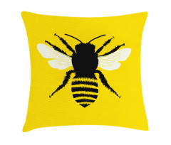 Honeybee Silhouette Pillow Cover