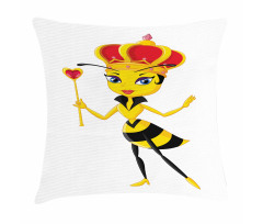 Cartoon Style Bee Pillow Cover